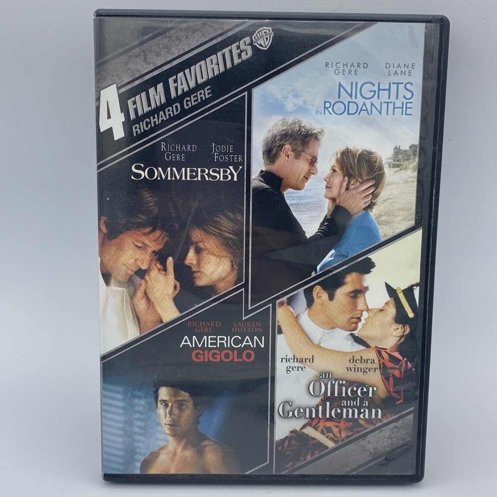 4 Film Favorites Richard Gere DVD 1980-2008 Sommersby, American Gigolo, Officer